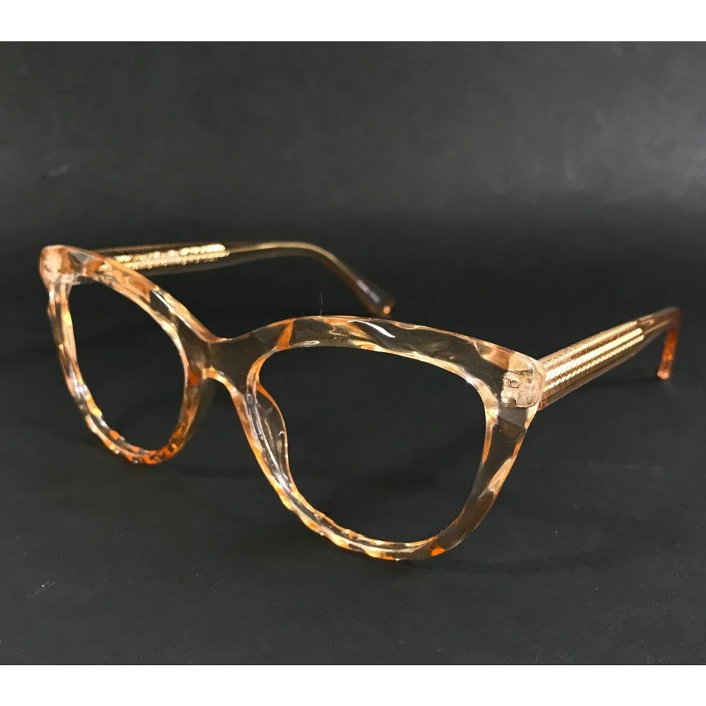 Capri Eyeglasses Frames UP 312 Blush Orange Clear Cat Eye Full Rim 52-18-140